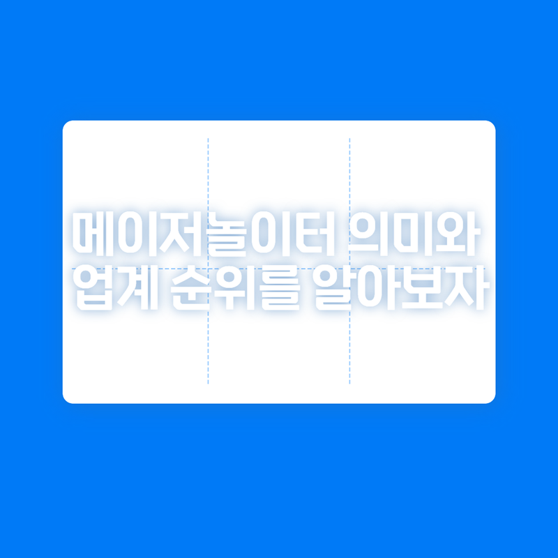 메이저놀이터 의미와 업계 순위를 알아보자 - 먹튀폴리스 검증업체